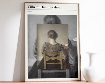 Vilhelm Hammershoi Art Print | Exhibition Print | Vilhelm Hammershoi Poster | Modern Wall Art | Art Nouveau Print | Eclectic Art Print