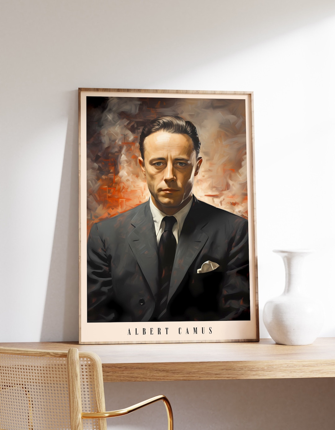 Albert Camus Print | Author Print | Albert Camus Poster | Literature ...