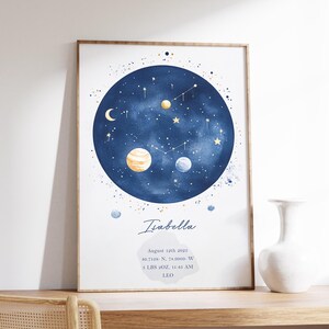 Personalized Star Map | Custom Zodiac Poster | Celestial Art | Birth Chart Print | Cosmic Decor | Unique Gift