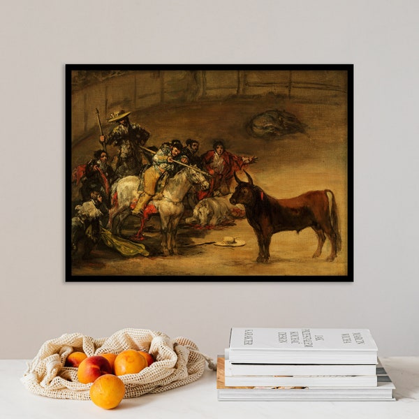 Bullfight Painting Etsy