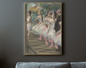 Edgar Degas - The Ballet (1880) | Vintage Painting | Ballet Print | Ballet Dancer Print | Dancer Canvas Poster Wall Decor | Museum Quality