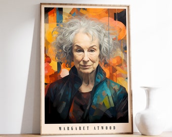 Margaret Atwood Druck | Autor Print | Margaret Atwood Poster | Literatur Dekor | Buch Kunstdruck | Wohndekor