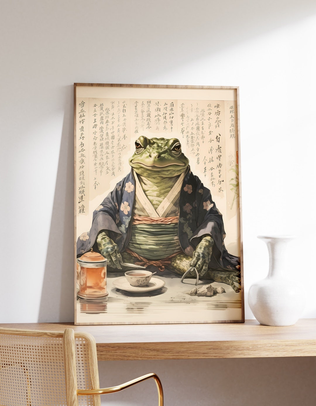 Matsumoto Hoji Art Print | Japanese Print | Funny Animal Print | Frog ...