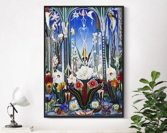 Joseph Stella - Flowers - Italy Print Famous Painting Poster Gift Wall Fine Art Bedroom Home Decor Museum Quality Vintage Antique