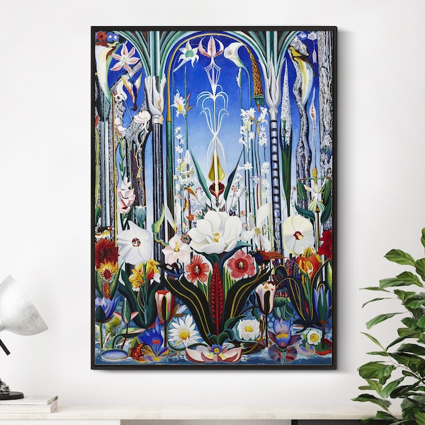 Joseph Stella - Flowers - Italy Print Famous Painting Poster Gift Wall Fine Art Bedroom Home Decor Museum Quality Vintage Antique