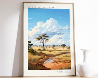 Kruger National Park Travel Poster | South Africa Travel Decor | South Africa Poster | Kruger National Park Print | Travel Print