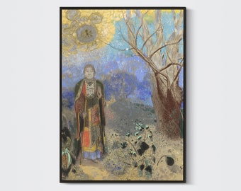 Buddha 1906 - Odilon Redon Print - Buddha Wall Decor - Buddha Print - Buddha Art - Buddha Wall Art - Buddhist Art - Spiritual Gifts - Decor