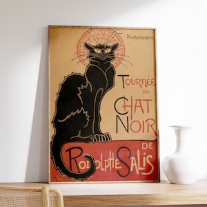 Théophile Steinlen - Chat Noir Black Cat - Print Famous Painting Poster Gift Wall Fine Art Bedroom Home Decor Museum Quality Vintage Antique