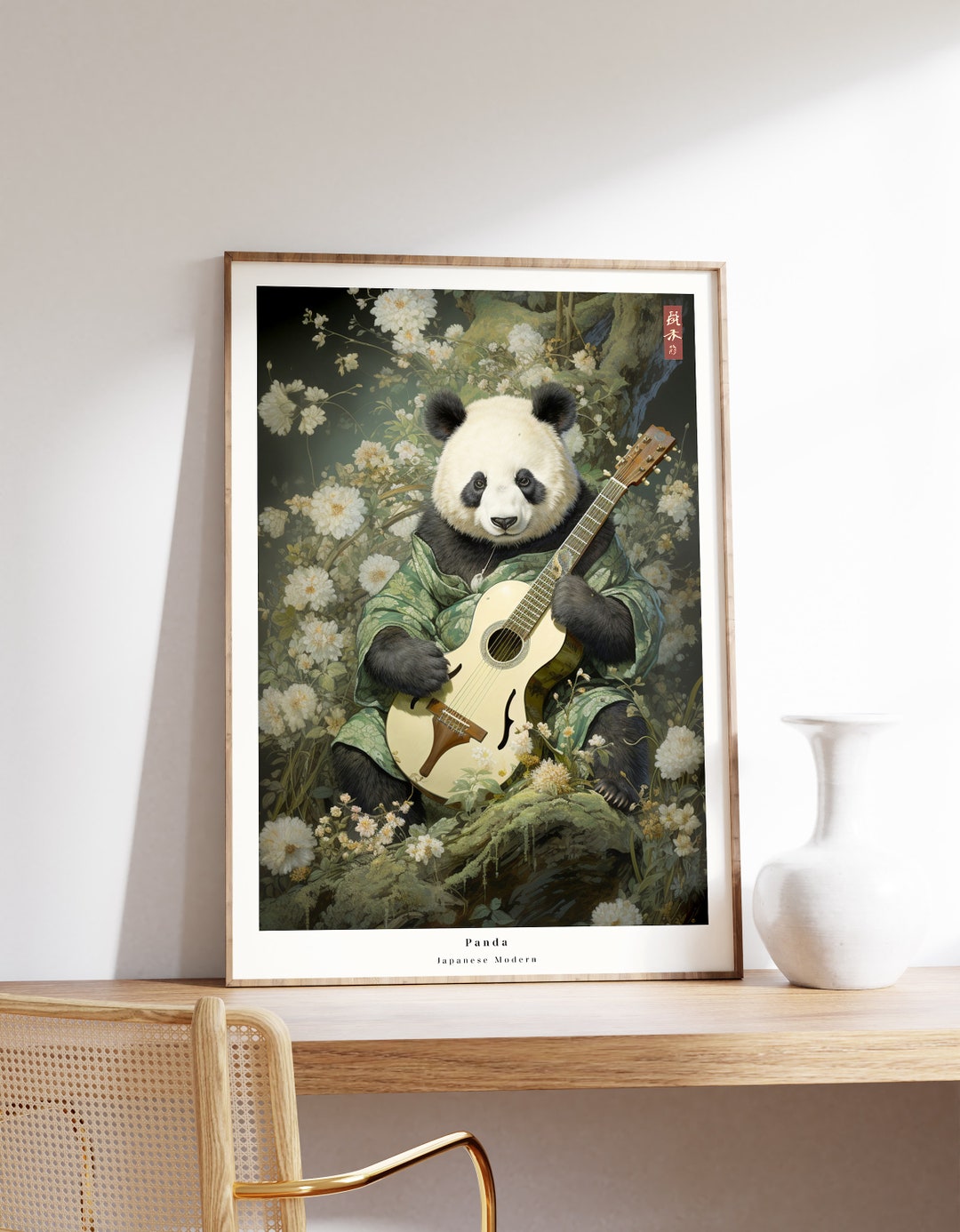 Japanese Art Print | Panda Print | Animal Wall Art | Traditional ...