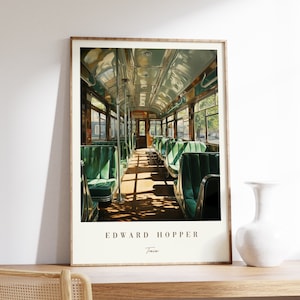 Edward Hopper / Cuadro antiguo / Póster de tren / Decoración moderna del hogar / Impresión antigua / Pintura estética