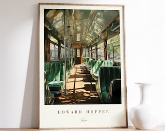 Edward Hopper | Vintage Painting | Train Poster | Modern Home Decor | Antique Print | Aesthetic Painting
