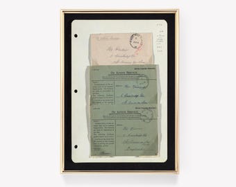 Field Post Envelopes | On Active Service Print | Vintage Military Art | Historical Post Print