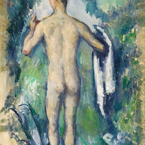 The Bather | Vintage Painting | Art Print | Minimalist Art | Cezanne Style | Wall Decor | Classic Art