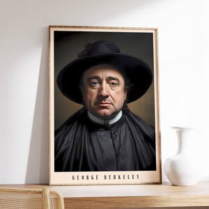 George Berkeley | Philosophy Print | George Berkeley Poster | Historical Decor | Book Art Print | Home Decor