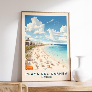 Playa del Carmen reseaffisch | Mexiko resedekor | Mexikoaffisch | Playa del Carmen-tryck | Resetryck