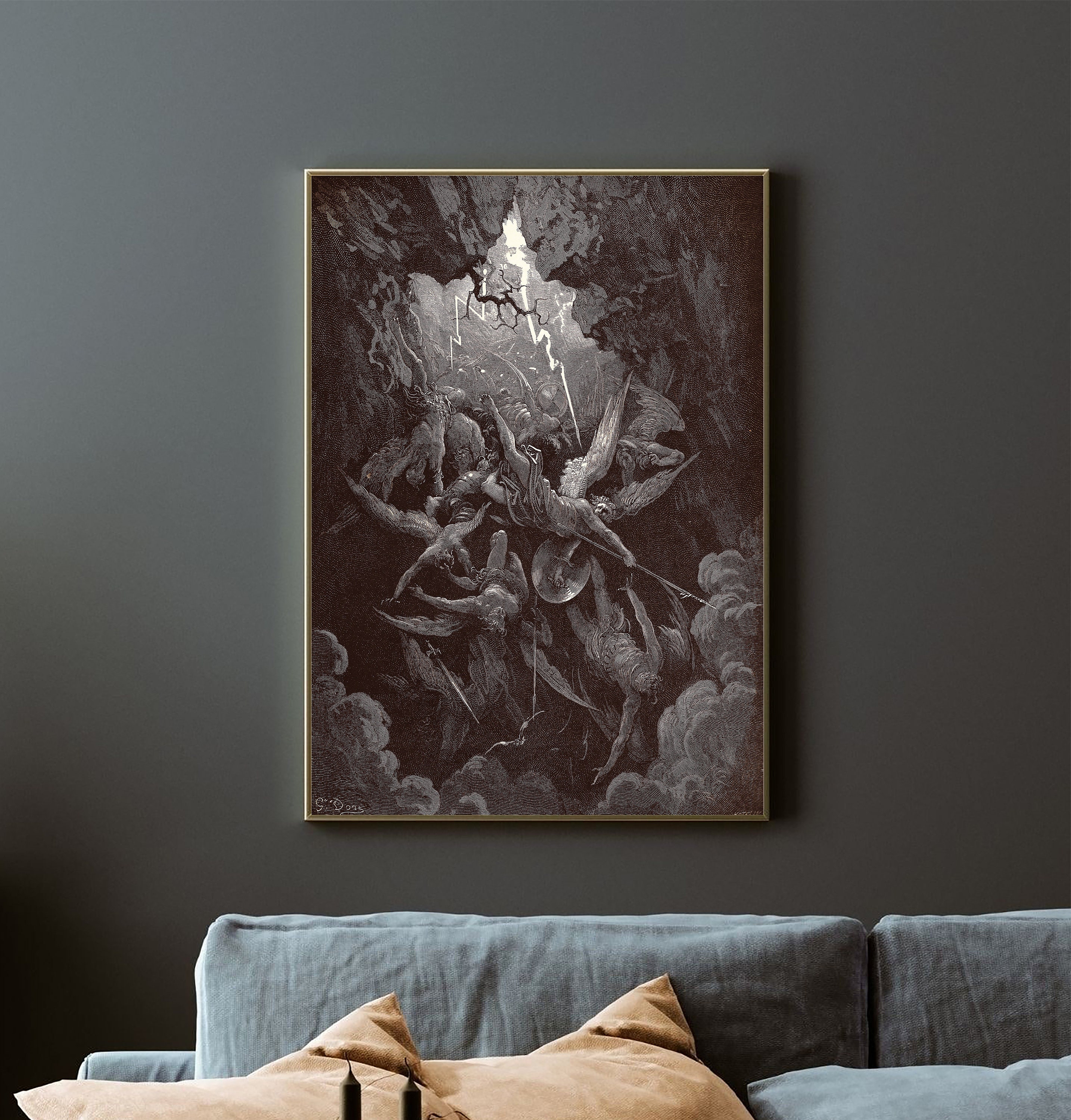 The Mouth of Hell Gustave Dore Print Wall Art Dante Wall 