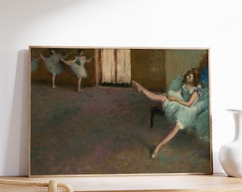Edgar Degas - Before the Ballet (1890) | Vintage Painting | Ballet Print | Ballet Dancer Print | Canvas Poster Gift Dance Wall Home Decor