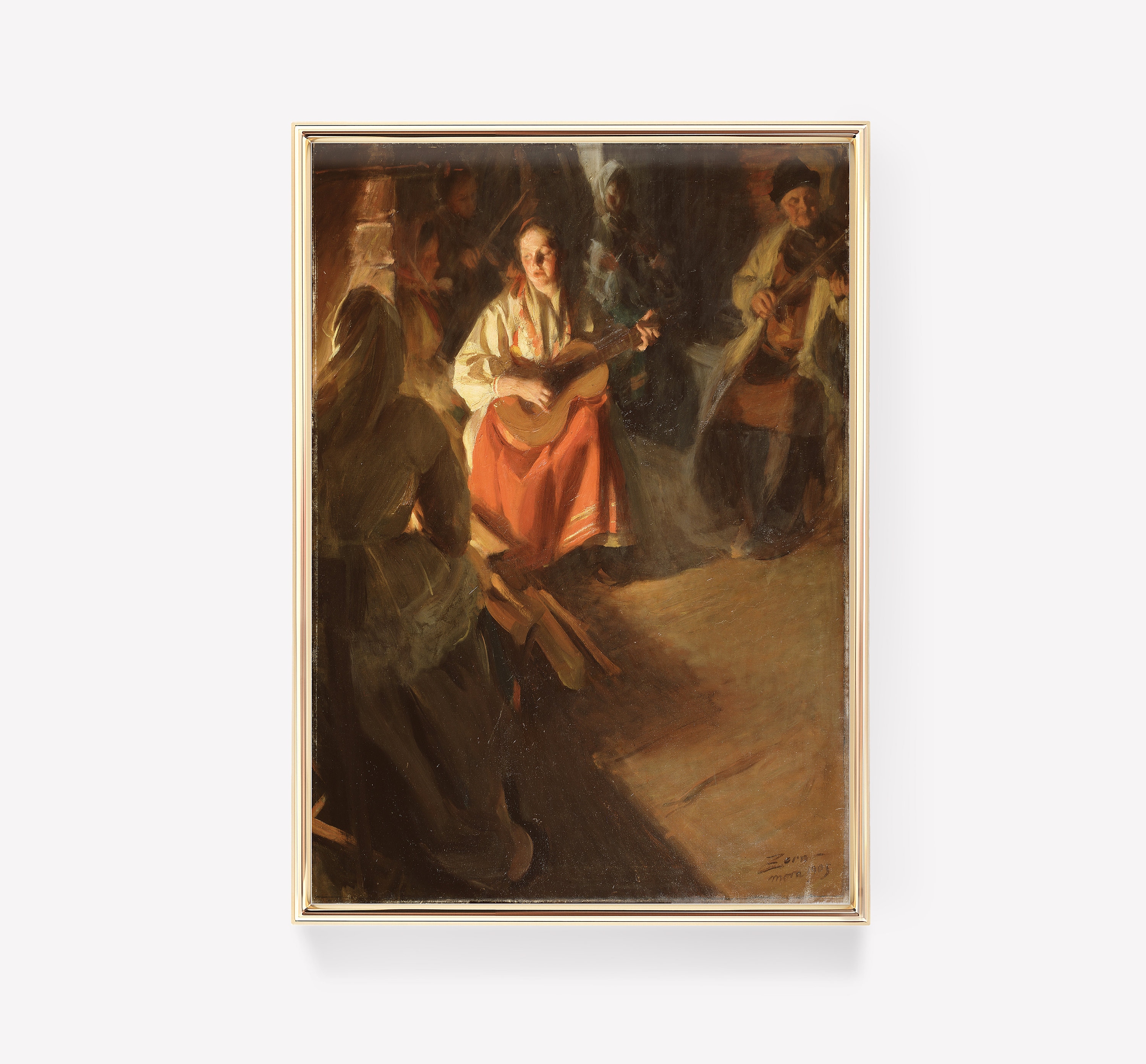 アート・デザイン・音楽 Anders Zorn Anders Zorn - A Musical Family (1905) | Vintage Poster, Swedish