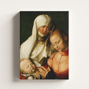 Premium Canvas | Albrecht Durer - Virgin and Child with Saint Anne (1519) | Vintage Painting | Canvas Wall Art | Vintage Canvas | Fine Art
