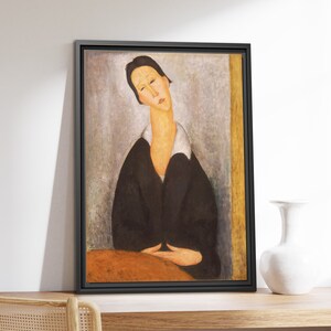 Premium Framed Canvas Amedeo Modigliani Portrait Vintage Painting Canvas Wall Art Home Decor image 3