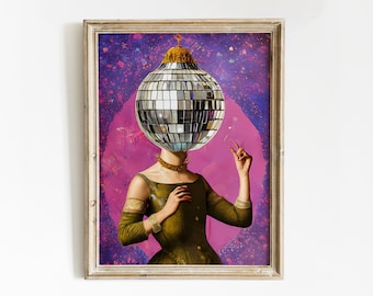 Viktorianische Dame veränderte antike Porträtkunst | Vintage Kunst | Antike Dame Gemälde | Antikes Barock Ölgemälde | Moderne Wandkunst