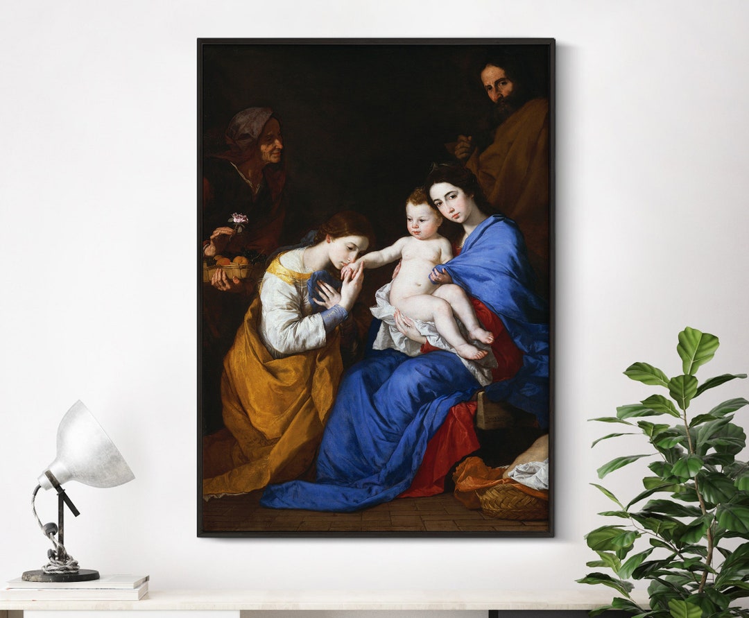 Jusepe De Ribera - the Holy Family With Saints Anne and Catherine of ...