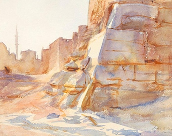 John | Singer | Sargent | Cairo | 1891 | Vintage | Painting | Art | Print | Historical | Artwork | Retro | Decor