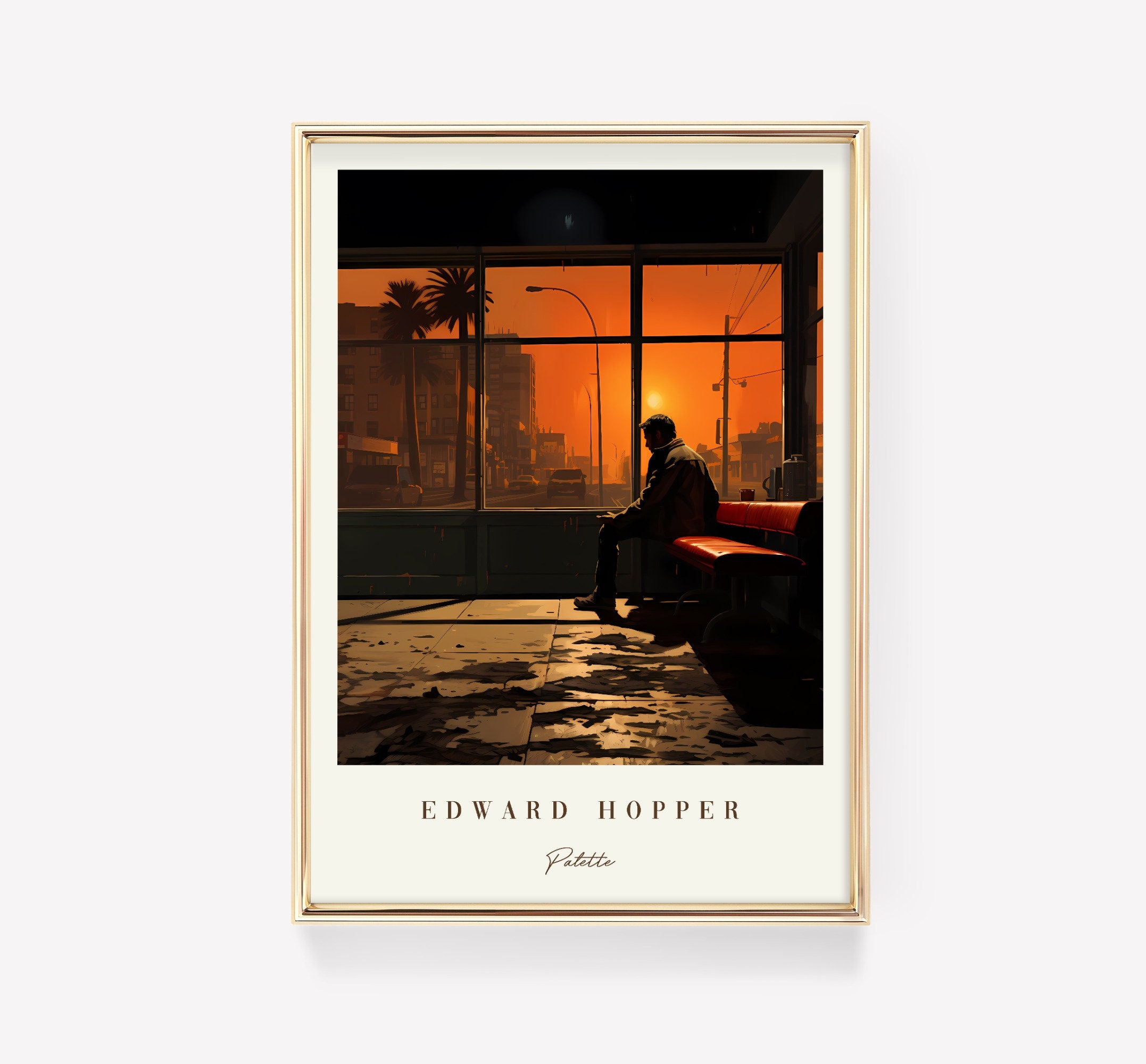 Palette Painting | Edward Hopper | Palette Poster | Mid Century Modern ...