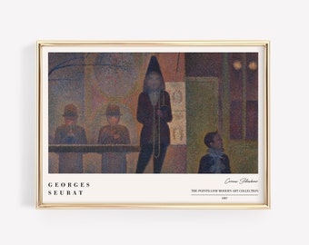 Georges Seurat Print | Georges Seurat Painting | Circus Sideshow | Mid Century Modern Print | Living Room Decor