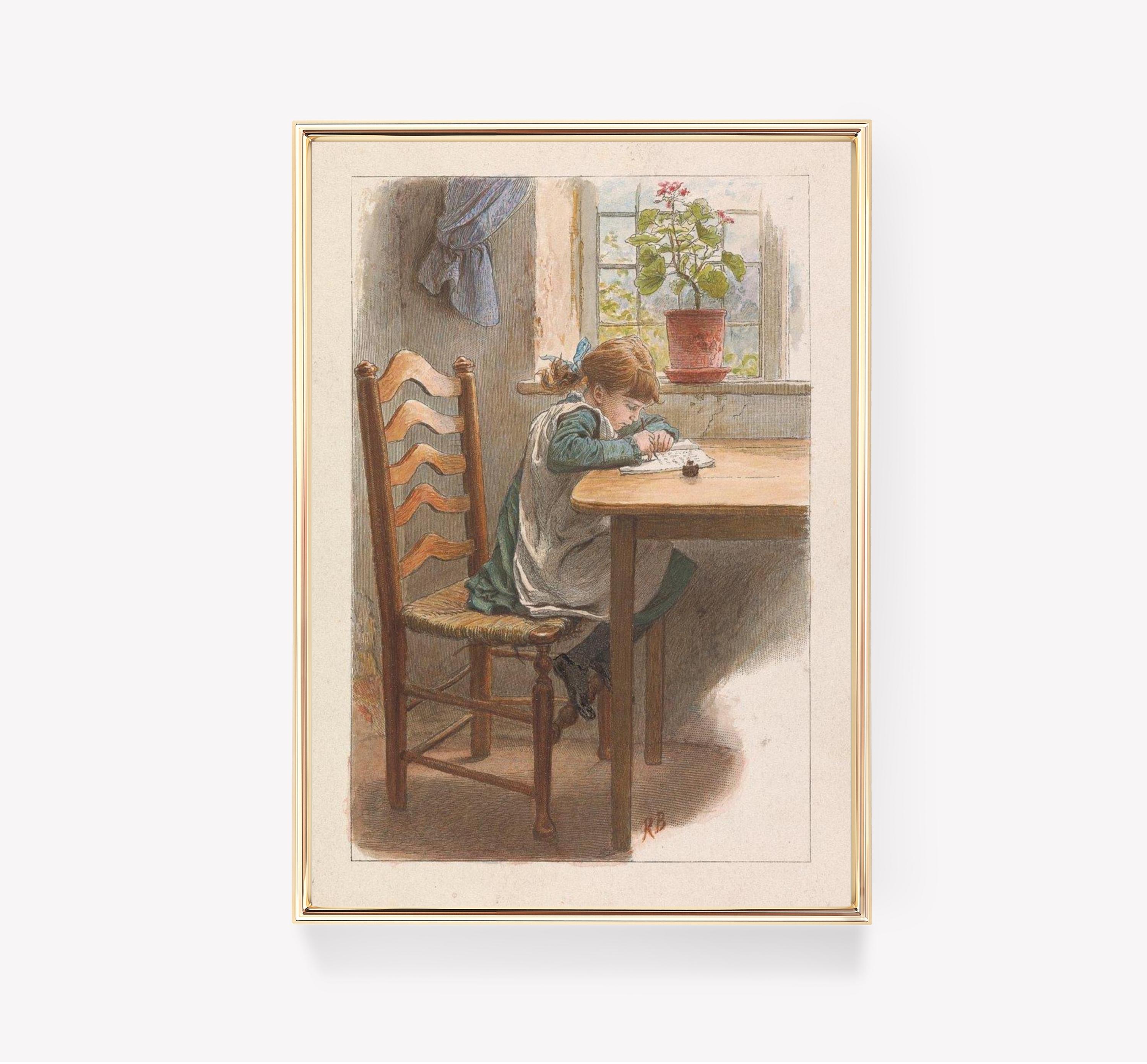 Ralph Hedley Art | A Letter Painting | Colonial Letter Print | Wall ...