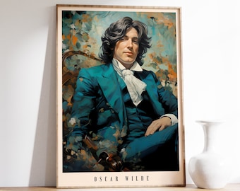 Oscar Wilde Print | Author Print | Oscar Wilde Poster | Literature Decor | Book Art Print | Home Decor