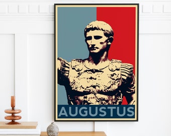 Augustus Caesar Original Art Print - Roman Emperor First Emperor of Rome - Photo Poster Gift Home Wall Decor Hope, Wall Art, Boho Decor