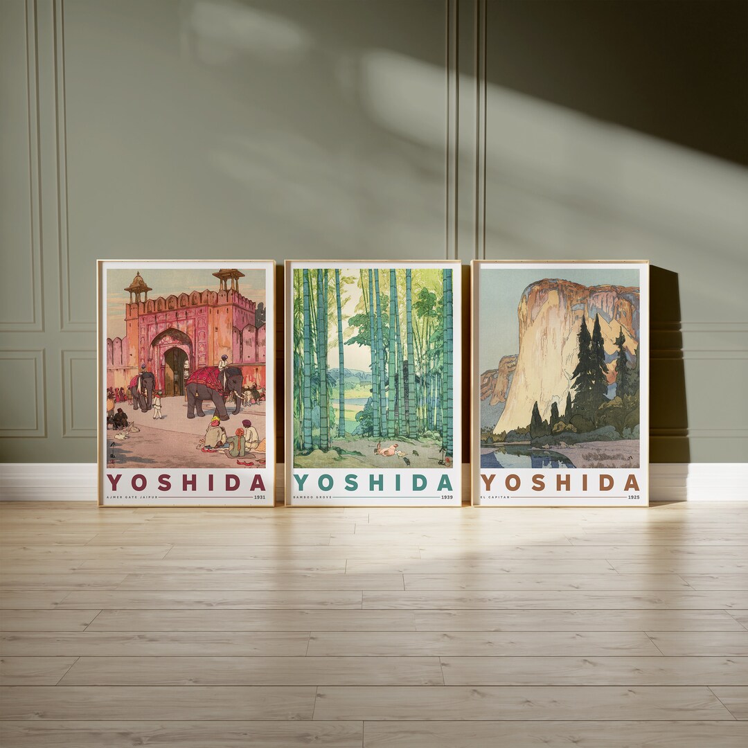 Japanese Art Set of 3 Print | Exhibition Print | Museum Wall Art ...