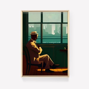 Jazz Poster | Jazz Print | Edward Hopper Style | Music Festival | Vintage Print | Vintage Painting | Blues Print | Minimalist Poster