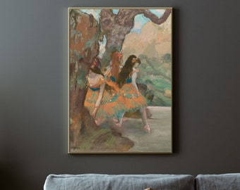 Edgar Degas - Ballet Dancers (1877) | Vintage Painting | Ballet Print | Ballet Dancer Print | Canvas Poster Gift Wall Decor | Degas Wall Art