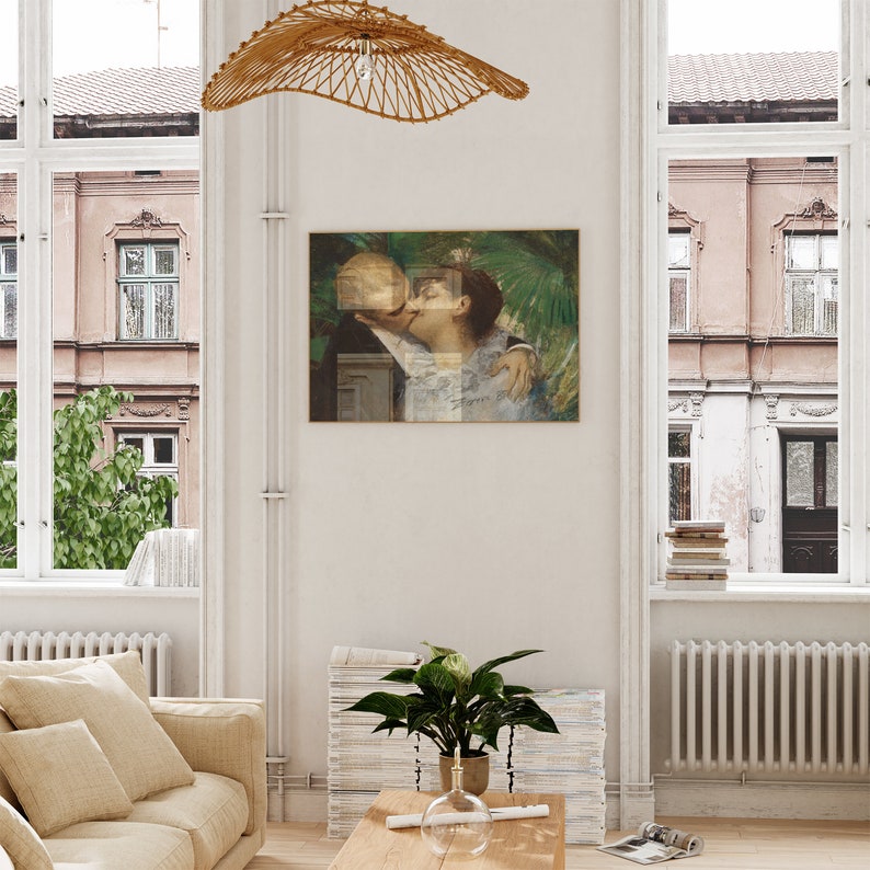 Vintage Couple Oil Painting | Romance Wall Art | Aesthetic Love Print ...