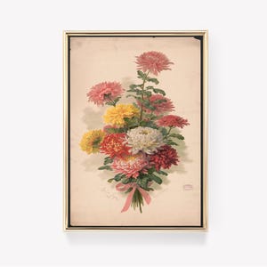 Paul De Longpré | Chrysanten 1895 | Vintage bloemenkunst | Antiek schilderij | Wanddecoratie | Kunstafdruk |