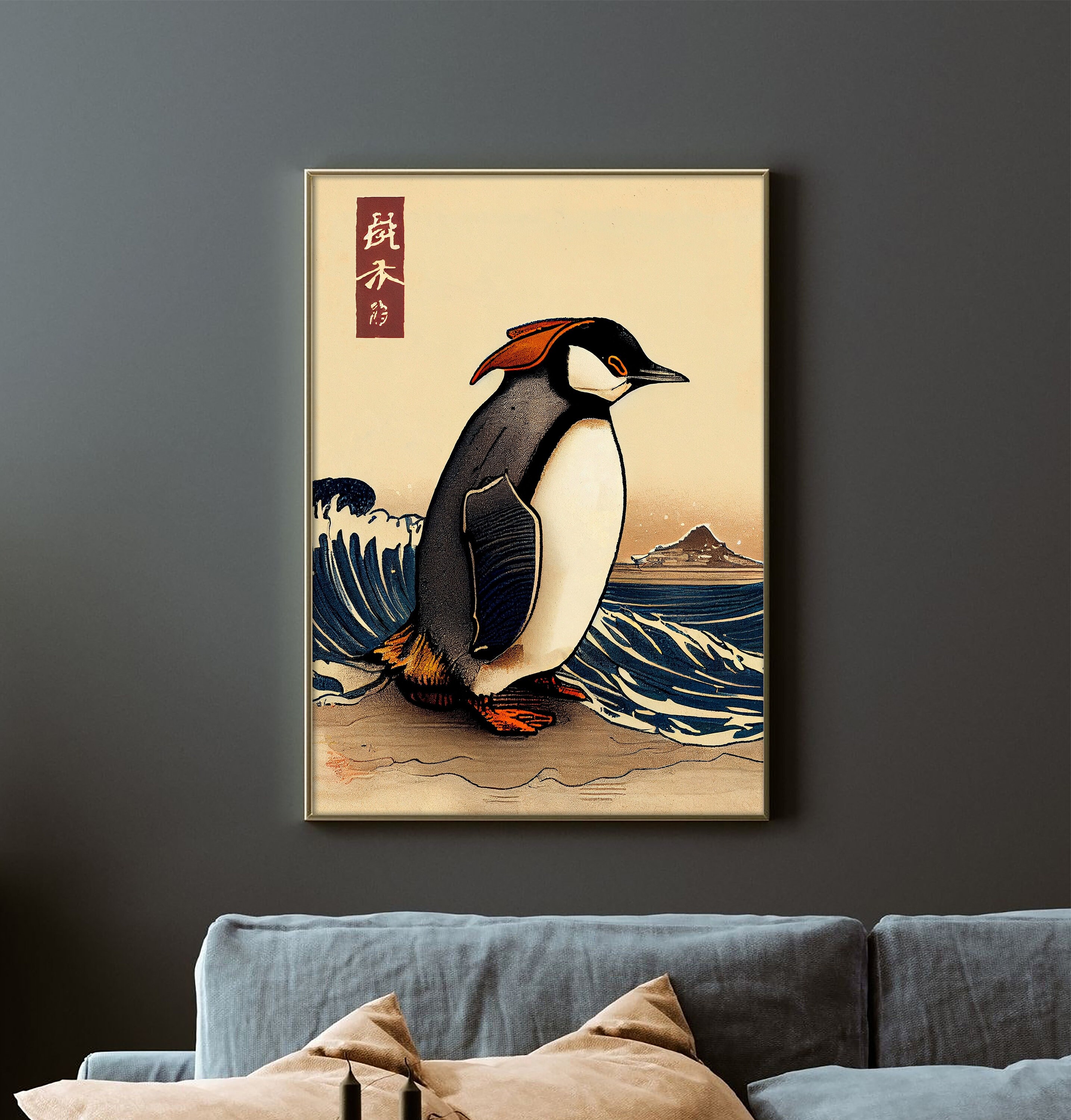 Pengiiino アートポスター Penguin William Morris Print Floral Poster - wallartK