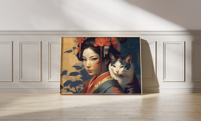 Geisha Poster Japanese Print Geisha Art Print Vintage - Etsy