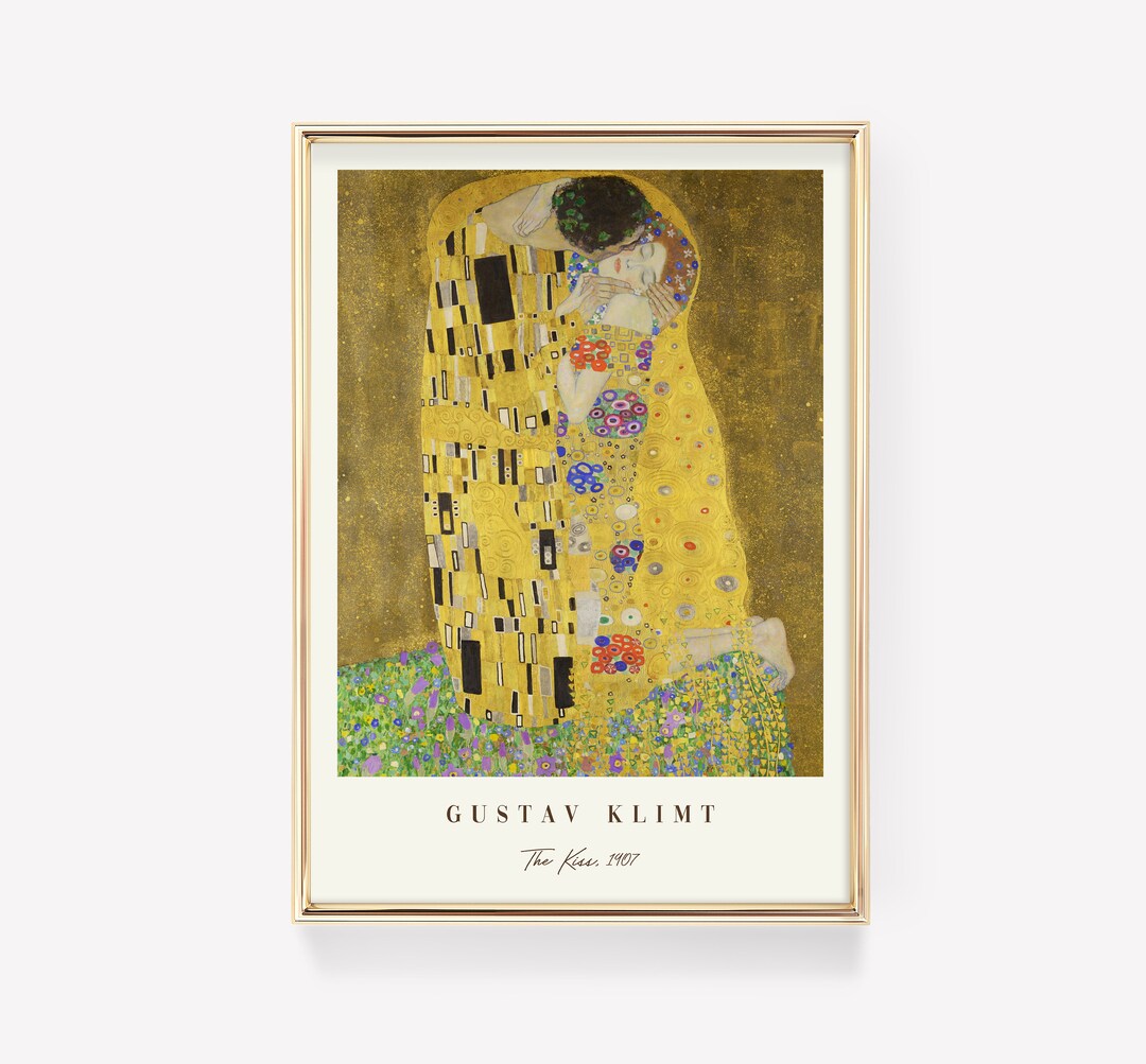 Gustav Klimt Art Print | the Kiss Art Print | Klimt Exhibition Print ...