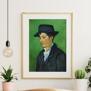 Van Gogh Print | Portrait of Armand Roulin (1888) | Vintage Gentleman Painting, Antique Wall Art, Van Gogh Poster, Van Gogh Painting