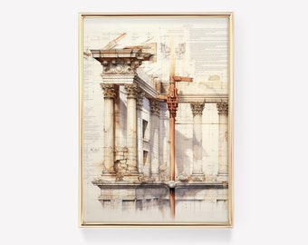 Greek Column | Greek Column | Greek Mythology Art | Greek Sculpture Decor | Aesthetic Room Decor | Ancient Greek