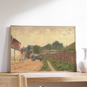 Alfred Sisley - Marly-le-Roi (1875) | Vintage Poster | Landscape Oil Painting | Farmhouse Print | Canvas Gift Wall Art Gift Home Decor