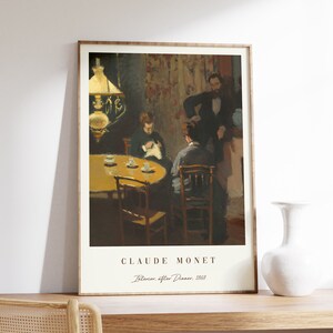 Claude Monet Art Print | Interior, after Dinner | Exhibition Poster | Monet Wall Art | Monet Poster | Interior Print | Vintage Poster