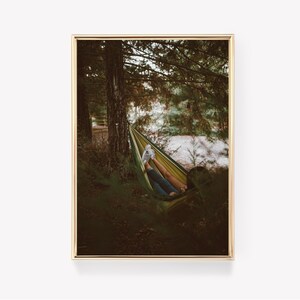 Entspannen In Der Hängematte | Friedliche Wälder Poster | Nature Retreat Poster | Wald Gelassenheit | Vintage Gemälde |