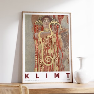 Hku Klimt Hygieia by Gustav Klimt | Exhibition Print | Art Nouveau | Snake Art Print | Mid Century Modern Print | Home Decor
