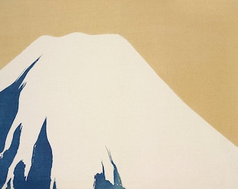 Kawase Hasui-berg Fuji | Japanse kunstafdruk | Tagonoura Afdrukken bekijken | Vintage schilderij | Schilderachtige muurkunst