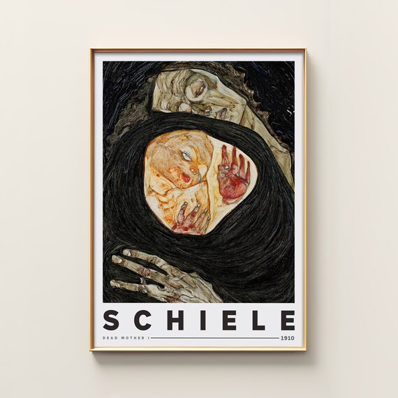 Egon Schiele Art Print | Dead Mother I (1910) | Gothic Print