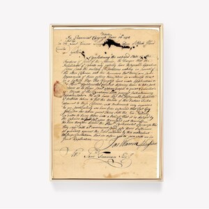 Josiah Bartlett Letter | Historic Document Print | Founding Fathers Wall Art | 1775 Vintage Print
