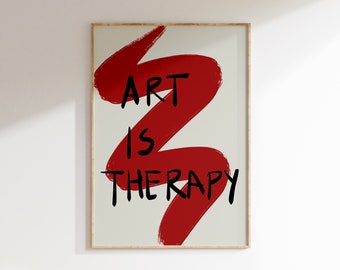 Art Therapy Poster | Self Love Poster | Inspirational Wall Art | Mindfulness Artwork | Motivational Art | Mental Health Art | Positive Quote